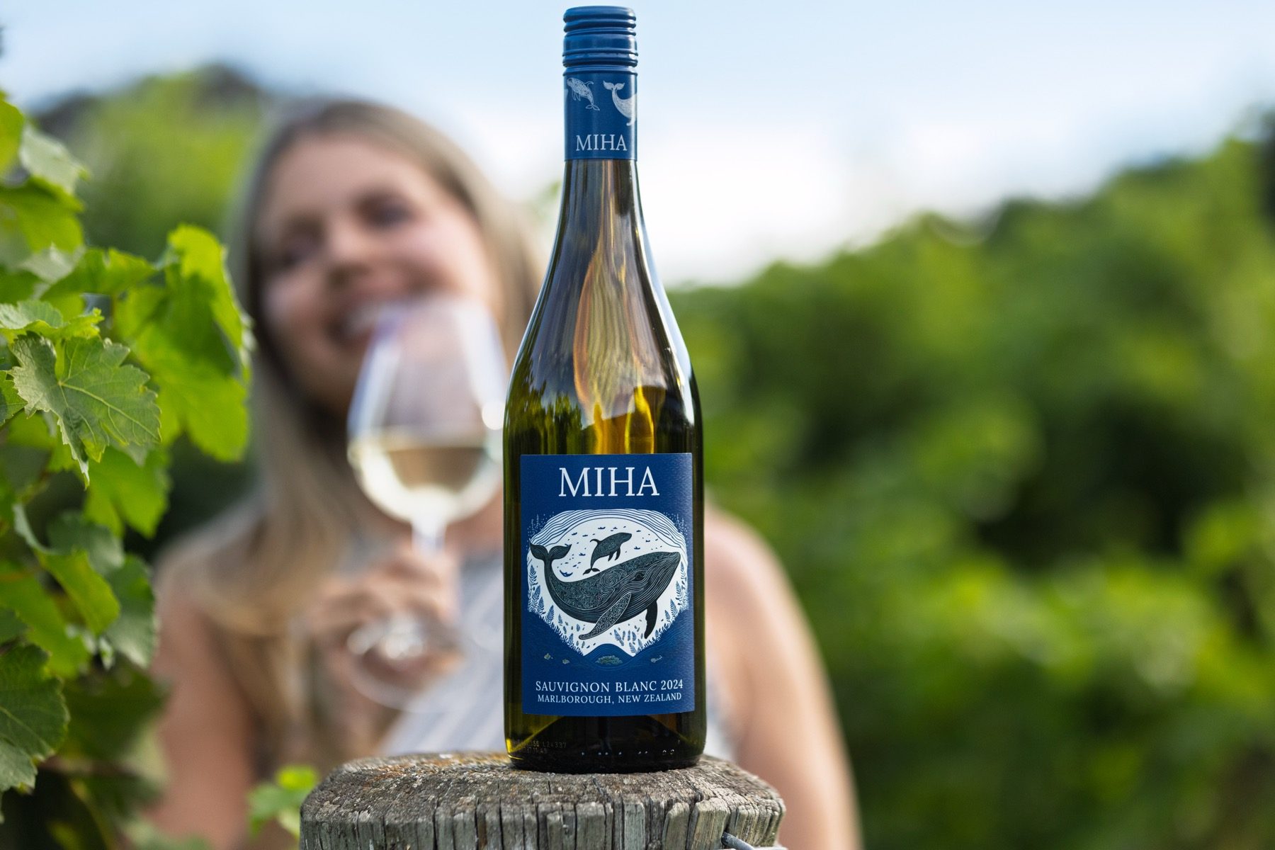 Woman enjoying MIHA in the vineyard